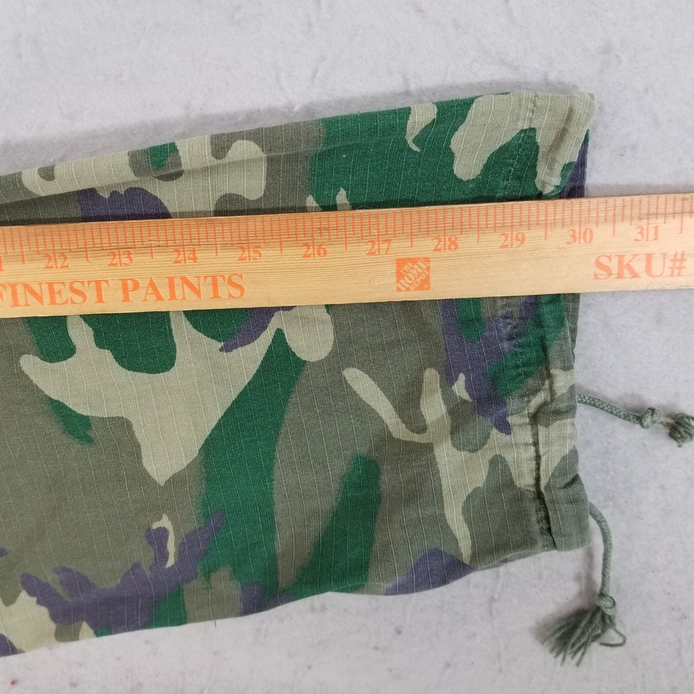 US Army Cargo Pants Mens Small Reg Green Woodland Camo BDU Trousers Hot Weather - Picture 10 of 11